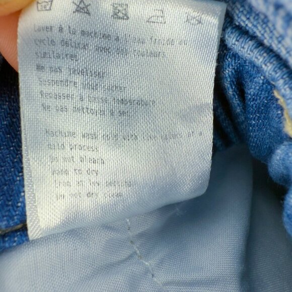 WOMANCE Denimβ Cotton Jeans Elastic waist Belt loop Shorts sz L - Picture 4 of 5